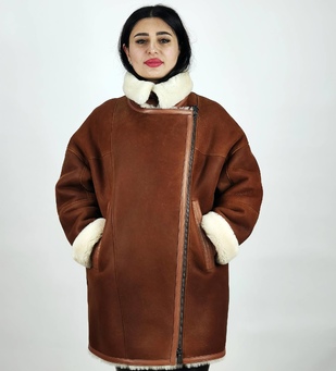 Дубленка короткая из овчины. Модель 1164 "Симона". — фото товара