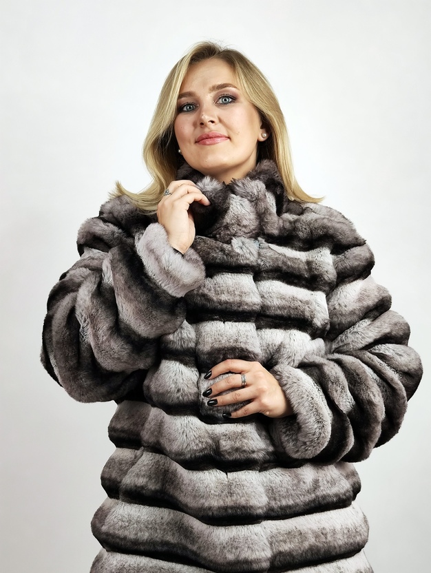 Куртка экомех Яна. Цвет Шиншилла. — фото товара